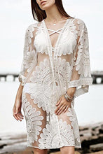 Load image into Gallery viewer, New Embroidered Lace Perspective Bikini Blouse