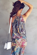 Load image into Gallery viewer, New Halter Printed Sleeveless Maxi Dress