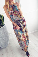 Load image into Gallery viewer, New Halter Printed Sleeveless Maxi Dress