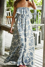 Load image into Gallery viewer, New Bohemian Off-Shoulder Printing Strap Vacation Dress.Wh