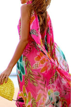 Load image into Gallery viewer, Bohemia Halter Neck Floral Print Vacation Maxi Dress