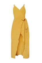 Load image into Gallery viewer, New V Neck Asymmetric Backless Sleeveless Maxi Dresses.AQ