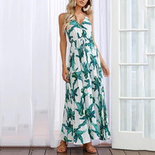 Load image into Gallery viewer, New V Collar Printing Sleeveless Beach Vacation Dress.AQ