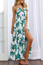 Load image into Gallery viewer, New V Collar Printing Sleeveless Beach Vacation Dress.AQ