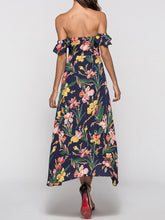 Load image into Gallery viewer, New Strapless  Asymmetric Hem  Printed Maxi Dress.MC