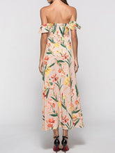 Load image into Gallery viewer, New Strapless  Asymmetric Hem  Printed Maxi Dress.MC