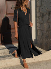 Load image into Gallery viewer, New Fashionable Loose Long Sleeved Maxi Dress