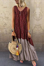 Load image into Gallery viewer, New Sexy Round-Neck Bohemian Sleeveless Print Dress