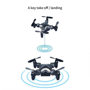 Mini Drone Aircraft Foldable Aerial WiFi Watch Remote Control