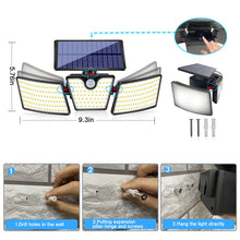 Load image into Gallery viewer, Triple LED Solar Wall Light