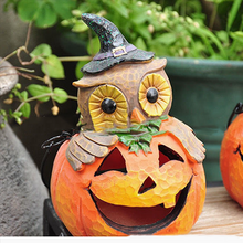 Load image into Gallery viewer, Pumpkin Head Owl Ornament