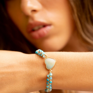 Tenderness bracelet in amazonite stone