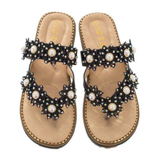 Load image into Gallery viewer, Women&#39;s Bohemian Sparkle Bling Flip Flops