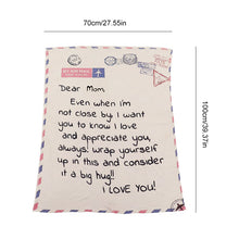 Load image into Gallery viewer, Personalized Mom/Dad Letter Blanket