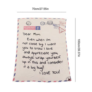 Personalized Mom/Dad Letter Blanket