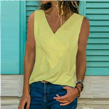 Load image into Gallery viewer, Classic V-Neck Sleeveless T-shirt