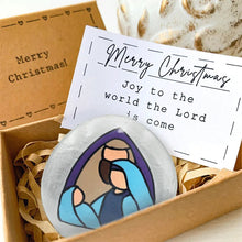 Load image into Gallery viewer, Nativity Scene Painted Rock