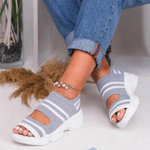 Load image into Gallery viewer, Casual Woven Wedge Comfy Open Toe Sandals