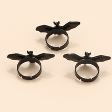 Load image into Gallery viewer, Adjustable Gothic Bat Ring