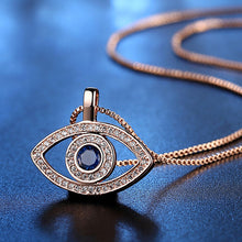 Load image into Gallery viewer, Evil Eye Crystal Silver Plated Necklace