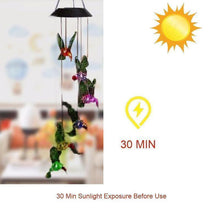 Load image into Gallery viewer, Color-Changing Solar LED Waterproof Hummingbird Wind Chimes