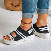 Load image into Gallery viewer, Casual Woven Wedge Comfy Open Toe Sandals