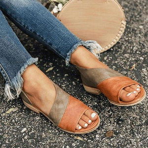 Women Daily Low Heel Panel Sandals