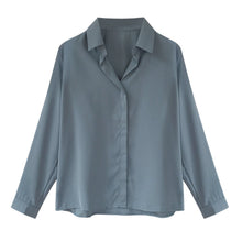 Load image into Gallery viewer, Women Solid Color Chiffon Shirts