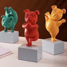 Load image into Gallery viewer, Yoga Bulldog Statue Ornament