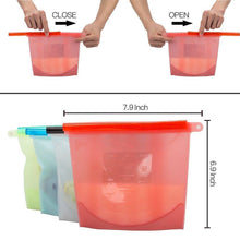 Load image into Gallery viewer, Silicone Food Storage Bags, 4 colors