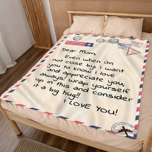 Personalized Mom/Dad Letter Blanket