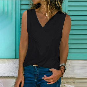 Classic V-Neck Sleeveless T-shirt