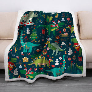 Dinosaur Theme Soft Fleece Blanket