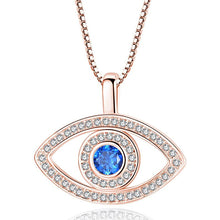 Load image into Gallery viewer, Evil Eye Crystal Silver Plated Necklace