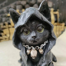 Load image into Gallery viewer, Gothic Cat Witch Grim Reaper Decoration