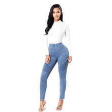 Load image into Gallery viewer, Elastic High Waist Slim Fit Jeans