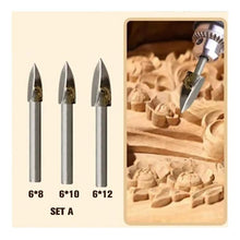 Load image into Gallery viewer, Wood Carving &amp; Engraving Drill Bit Set