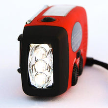 Load image into Gallery viewer, Solar Hand-cranked Radio with LED Flashlight