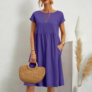 Women's Cotton Round Neck Dress