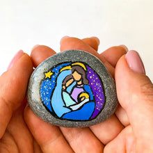 Load image into Gallery viewer, Nativity Scene Painted Rock