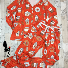 Load image into Gallery viewer, Monogram Happy Fall Pajama Set