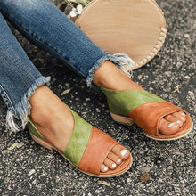 Load image into Gallery viewer, Women Daily Low Heel Panel Sandals