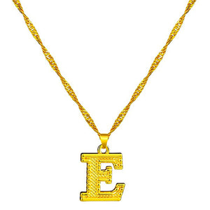 18K Gold Plated Initial Letter Necklace