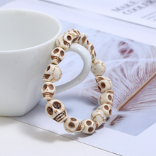 Load image into Gallery viewer, Vintage Skull Style Strand Bracelet