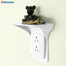 Load image into Gallery viewer, Hirundo Wall Outlet Shelf Power Perch, White/Black