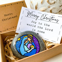 Load image into Gallery viewer, Nativity Scene Painted Rock