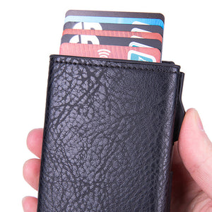 Side Push Auto Pop-Up Card Holder