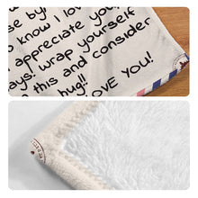 Load image into Gallery viewer, Personalized Mom/Dad Letter Blanket