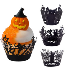 Load image into Gallery viewer, Halloween Decoration Cupcake Wrappers Party Accessories, 50 PCs