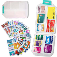 Load image into Gallery viewer, Travel Pill Organizer Box (161 Labels for Customization)